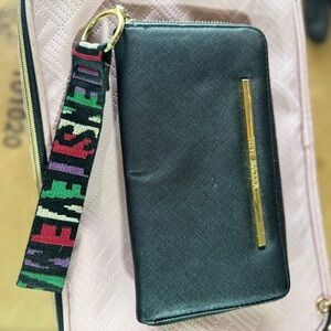 Steve Madden Black Wristlet with Gold Accent